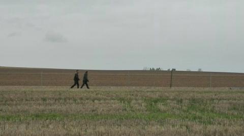 Anfang Oktober wurde der Zaun auf der Fläche aufgebaut